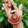 Handmade Terracotta Jewelry Set – Traditional Boho Necklace & Earrings for Women